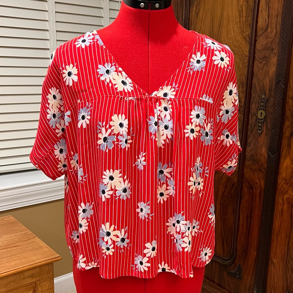 Madewell Rhyme Top in Daisy Society - side S